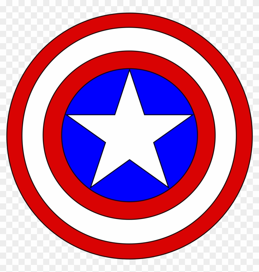 Round Shield Art Related Keywords & Suggestions Clipart - Captain America T Shirt #808887