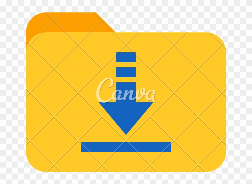 Yellow Downloads Folder Email Icon - Emblem #809023
