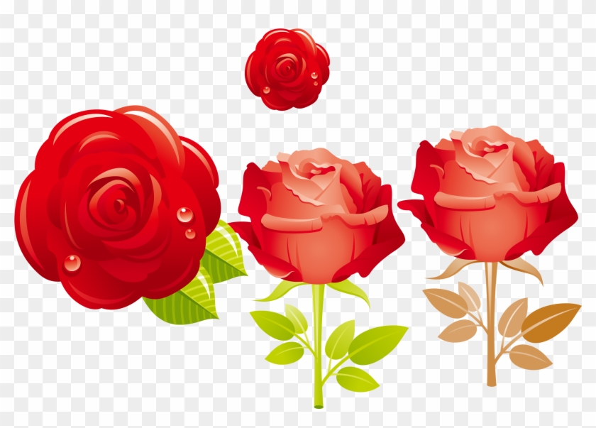 Flower Valentine's Day Rose Clip Art - Flower Valentine's Day Rose Clip Art #809248