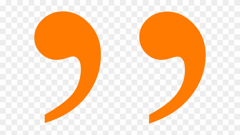 Orange Quotation Marks Reversed - Quotation Mark Clipart #809341