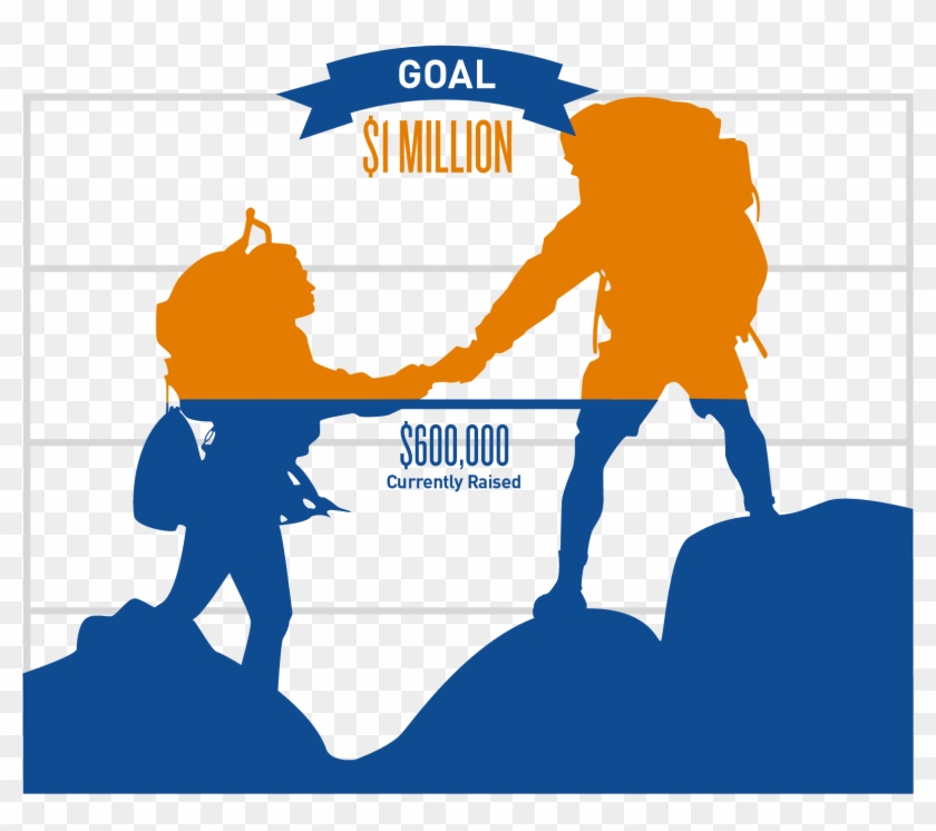 We Are On Our Way To Our Goal And Have Raised Over - Hiking Silhouette #809391