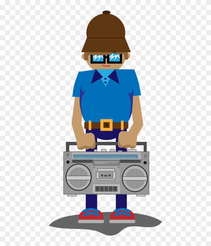 B-boy Boombox Vector Illustration & Gif - Portable Network Graphics #809659