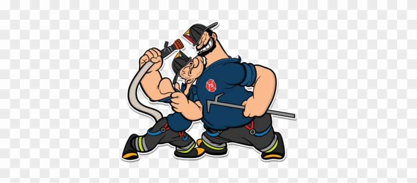 Popeye Vs Brutus Decal - Firefighter Popeye #809688