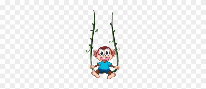 Swing Monkey Royalty-free Illustration - Monkeys Cartoon And Swings #809703