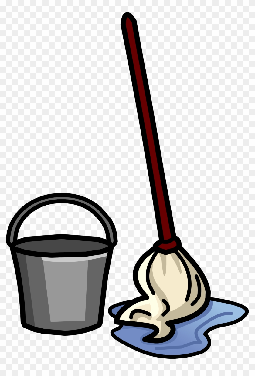 Mop & Bucket Sprite 002 - Clip Art Mop #809778