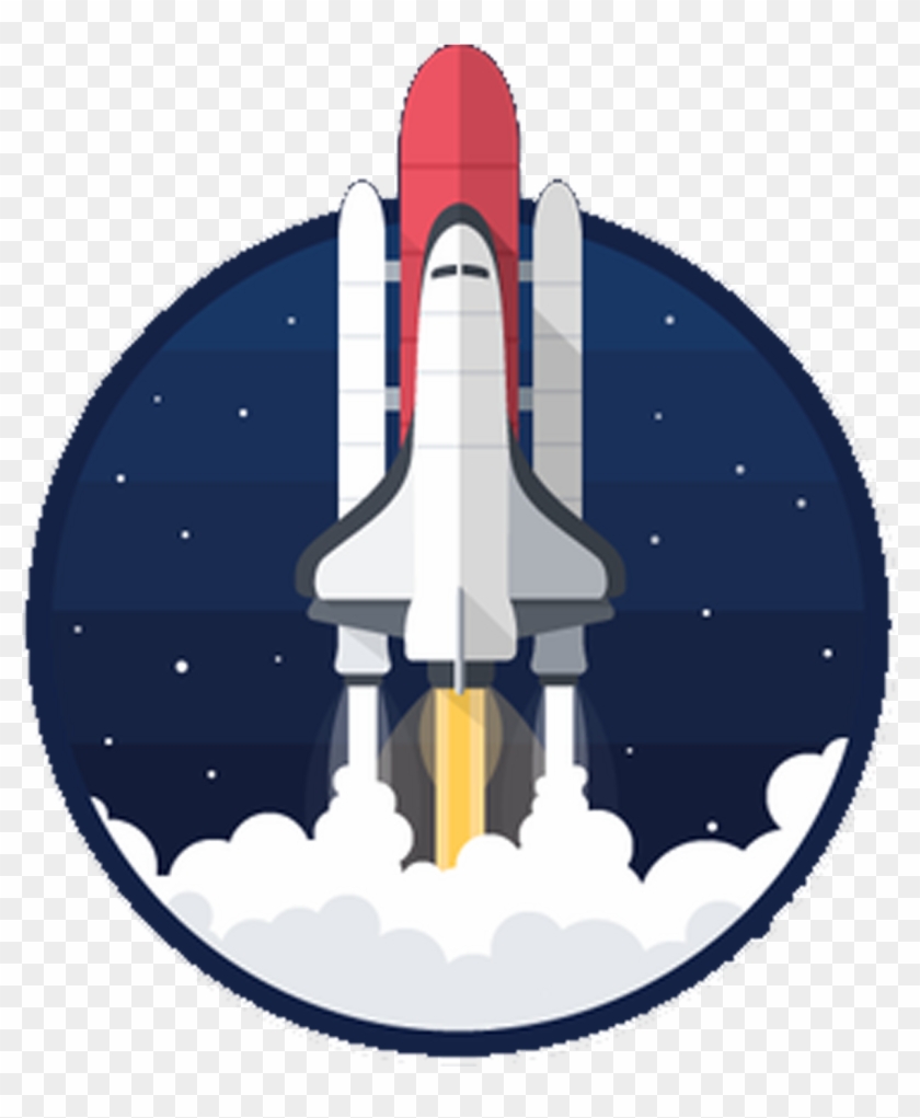 Rocket Launch Illustrator Illustration - Space Shuttle Flat Design #809788
