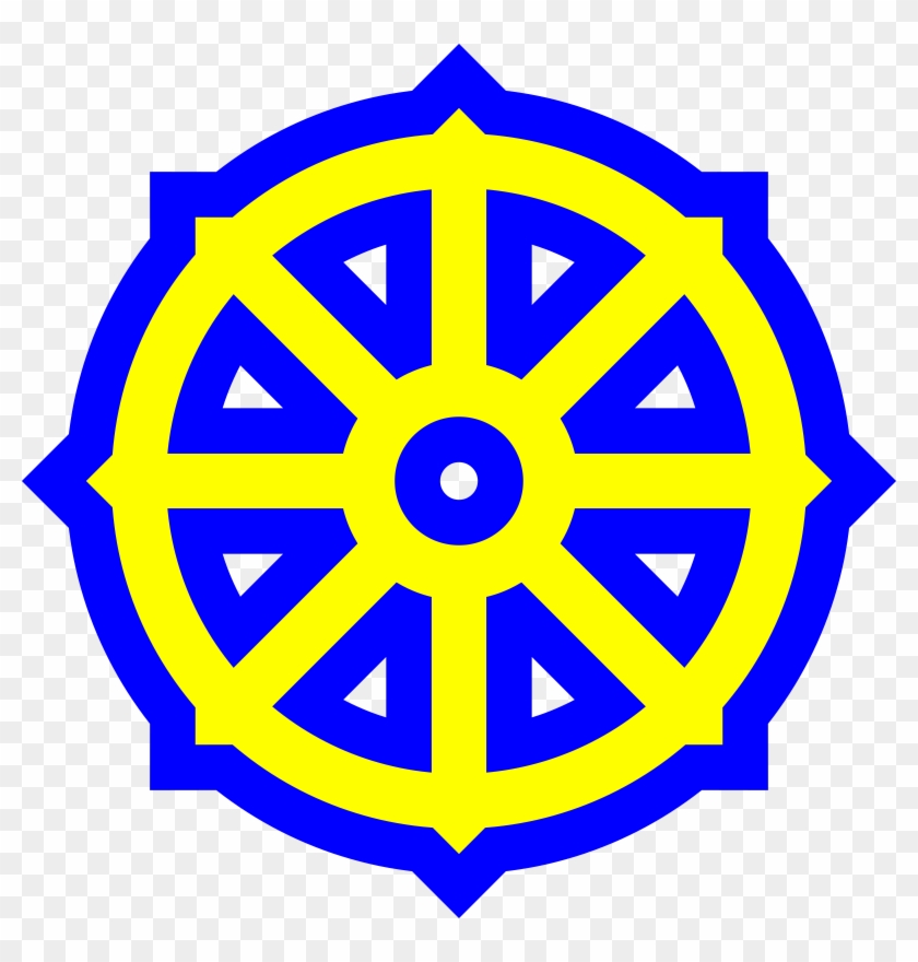 Buddhism Symbol - Black Buddhist Wheel #810083