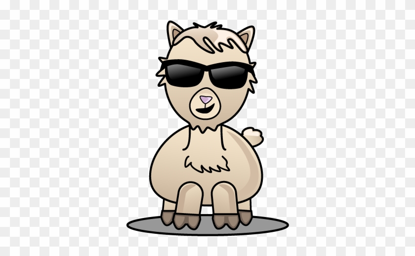 Alpaca Cool Facebook Sticker - Cartoon #810285
