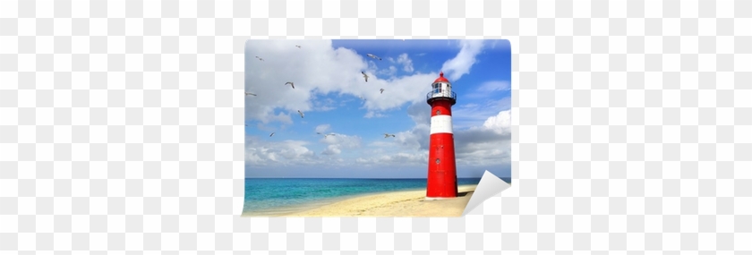 Lighthouse With Flying Seagulls - Zeeland Lighthouse #810565