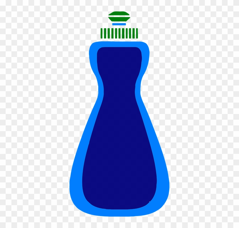 Collection Of Clean Kitchen Cliparts - Blue Bottle Clip Art #810640