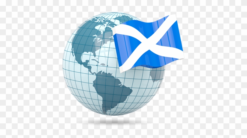 Illustration Of Flag Of Scotland - Malaysia On The Globe #810708