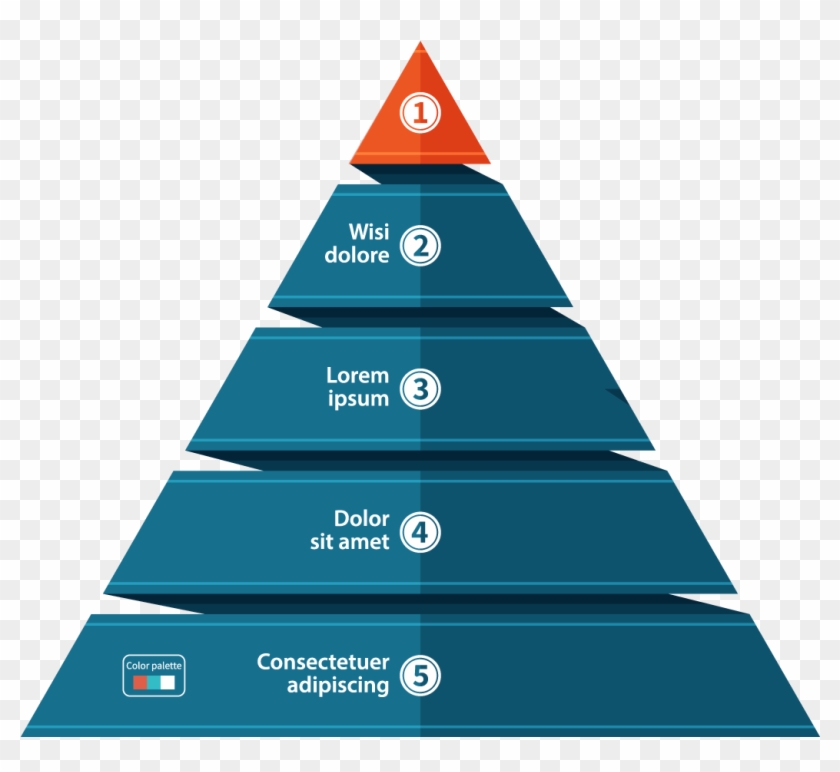 Chart Infographic Pyramid Illustration - Mision Vision Filosofia #810724