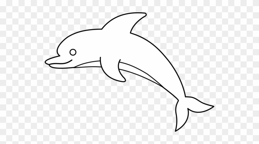 Dolphin Clipart Black And White - Dolphin Black And White Clipart #810774