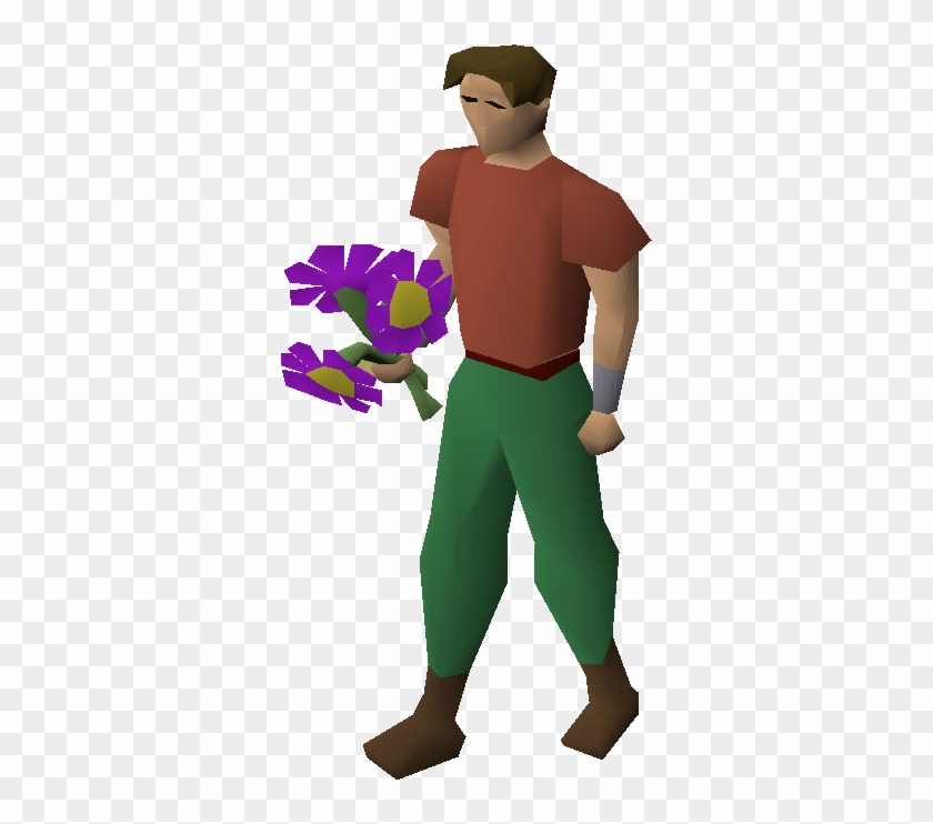 A Player Wielding A Posy Of Purple Flowers - Orchid #810893