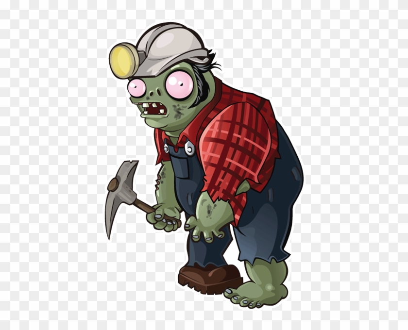 Zombie Art, Plants Vs Zombies, Vintage, Plants, Drawings - Pvz Digger Zombie #810912