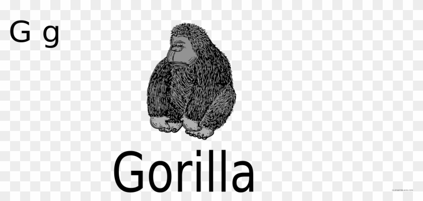 Gorilla Animal Free Black White Clipart Images Clipartblack - Personalisierter Gorilla Rundes Keramik Ornament #811392