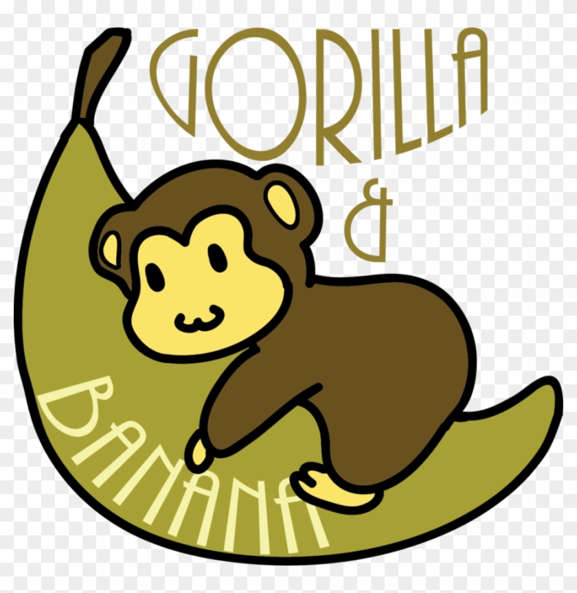 Gorilla And Banana Logo By Cupcakemew - Logo Banana #811414
