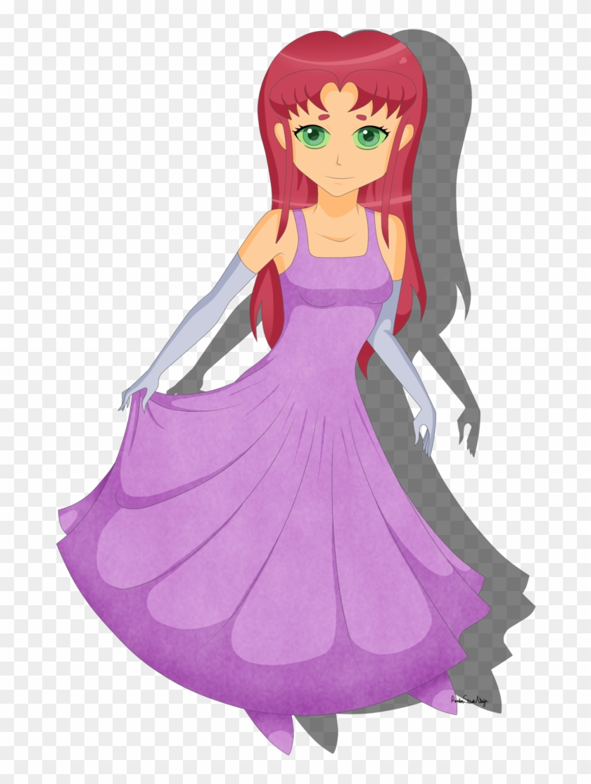 Starfire Prom Dress By Randomsilentninja - Starfire And Raven Wearing A Dress #811482