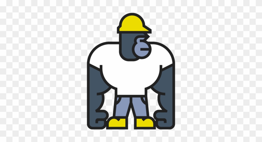 Gorilla With Construction Hat #811575