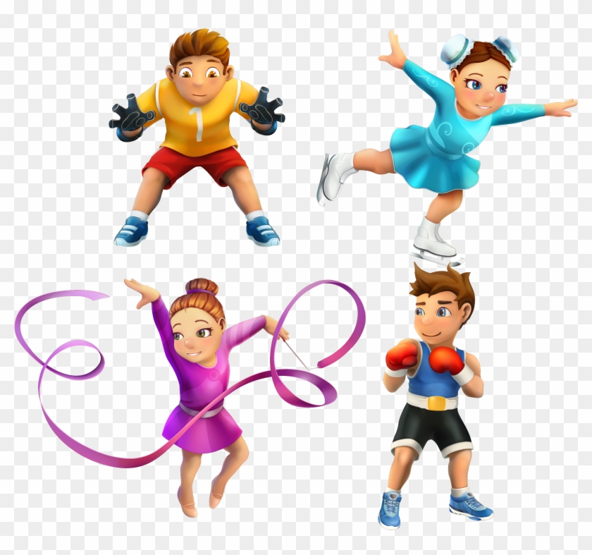 Cute Kids Cartoon Villain Vector Sport - กีฬา เด็ก การ์ตูน #811858