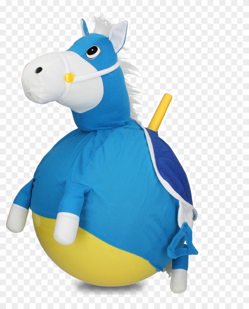 40cm Plush Pony Space Hopper Blue Horse, Tst Toys - Space Hopper For Adults #811972