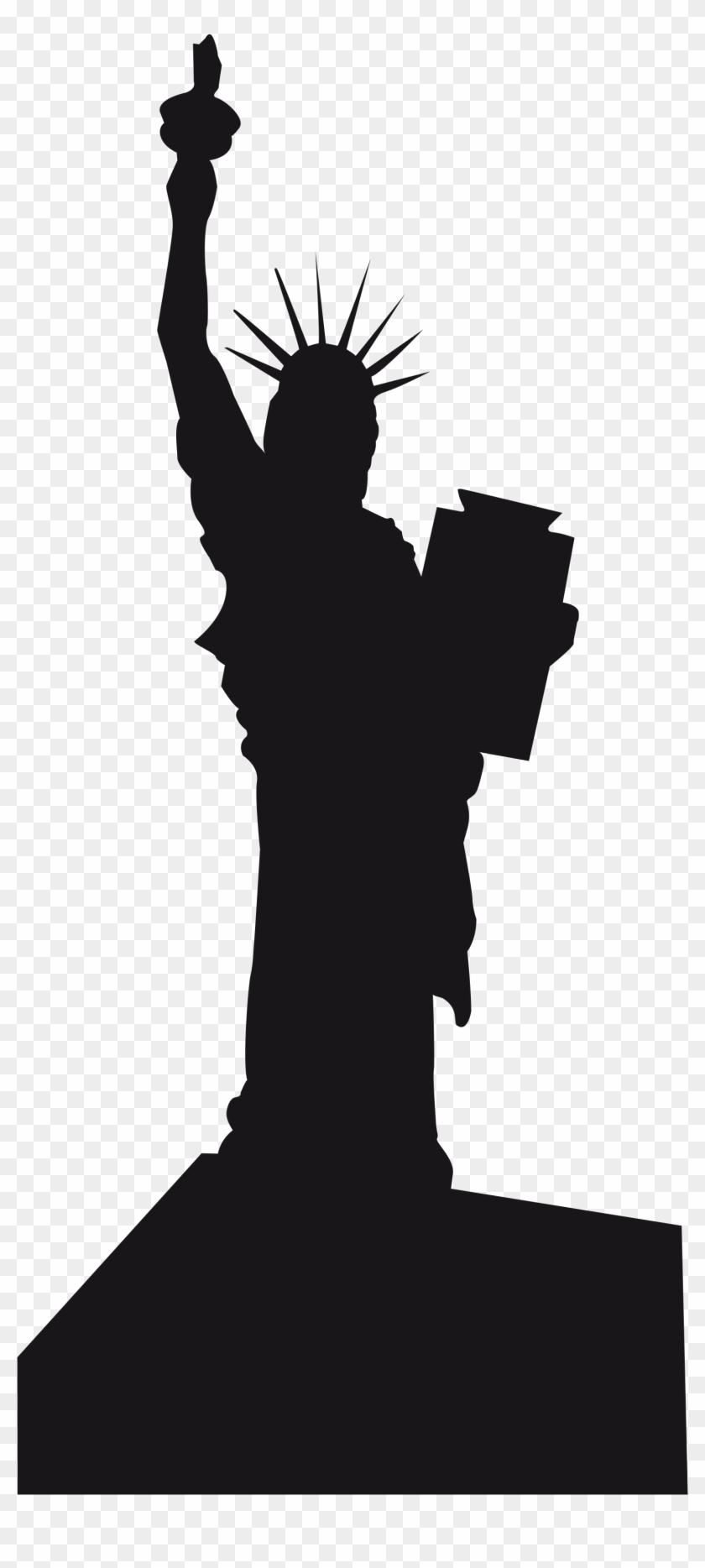 Open - Silhouette Of Statue Of Liberty #812062