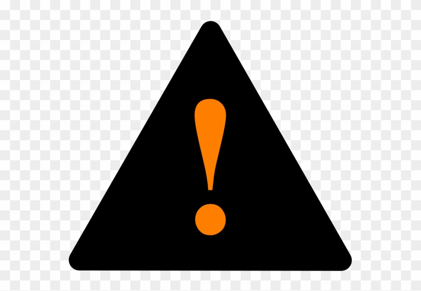 Black And Orange Warning Symbol #812183