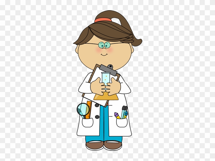 Binder Clipart - Girl Scientist Clipart #812453