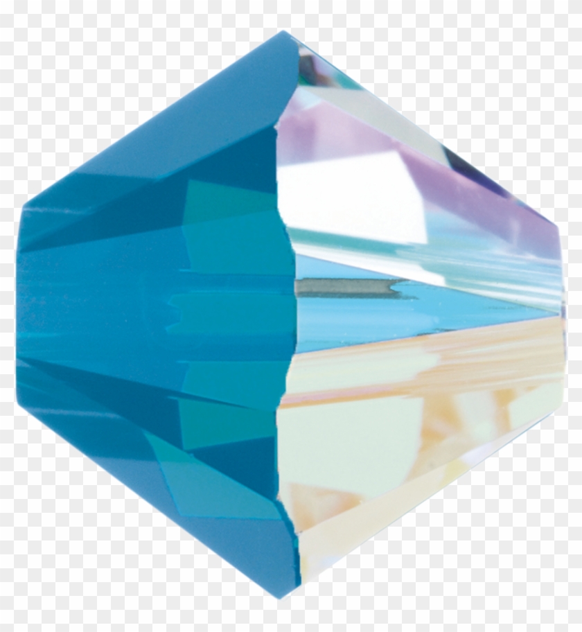 Swarovski 5328 Bicone Bead 4mm Caribbean Blue Opal - Swarovski Swarovski 5328 - 4mm Xilion Bicone Beads #812527