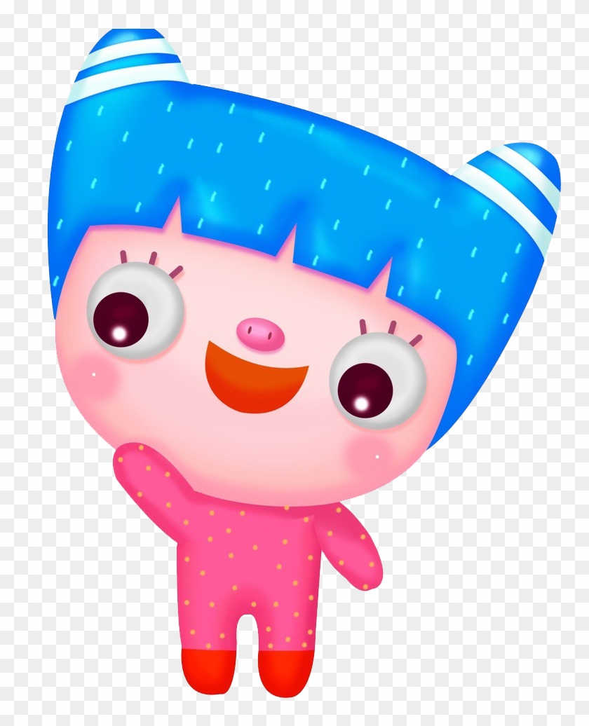 Blue Pink Pig Nose Cartoon Villain - Blue Pink Pig Nose Cartoon Villain #812664