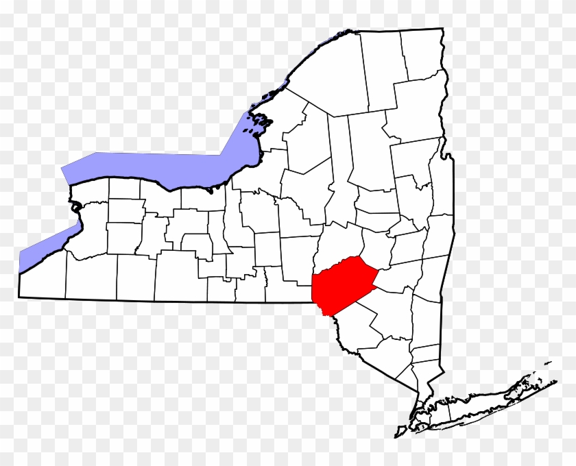 Map Of New York Highlighting Delaware County - Map Of New York #812954