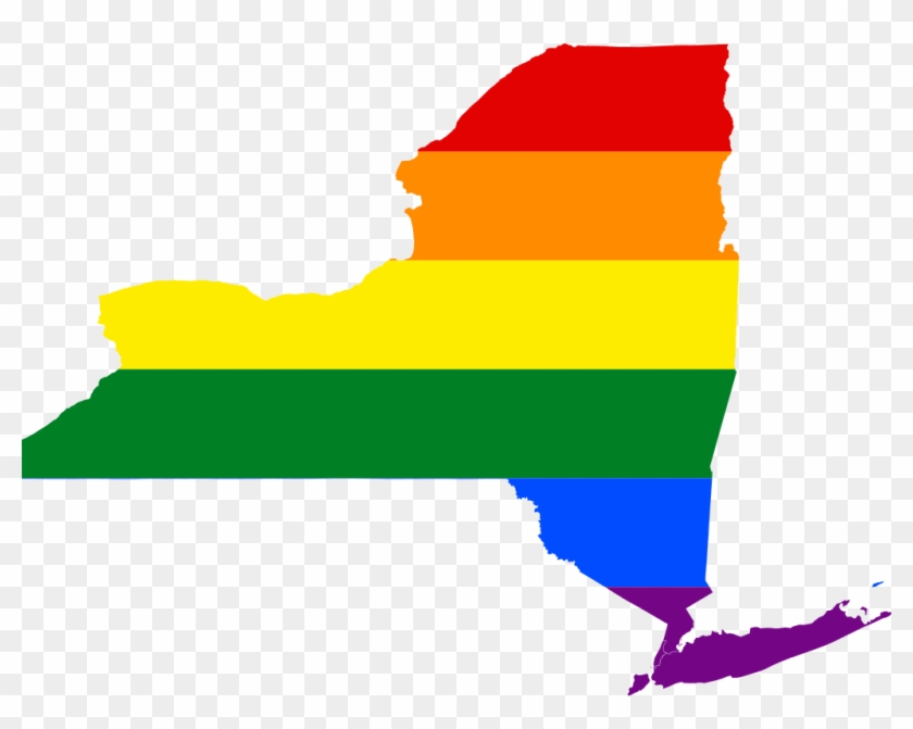 Lgbt Flag Map Of New York - Conservative Party Of New York #812966