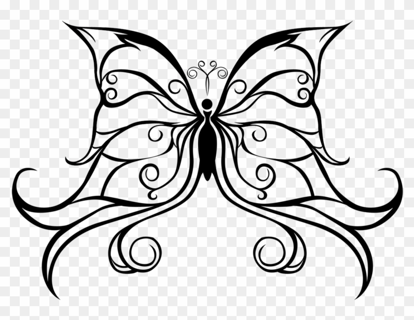 Tribal Mariposa By Rikachan3 On Deviantart - Tatuajes Png Para Mujer #813130