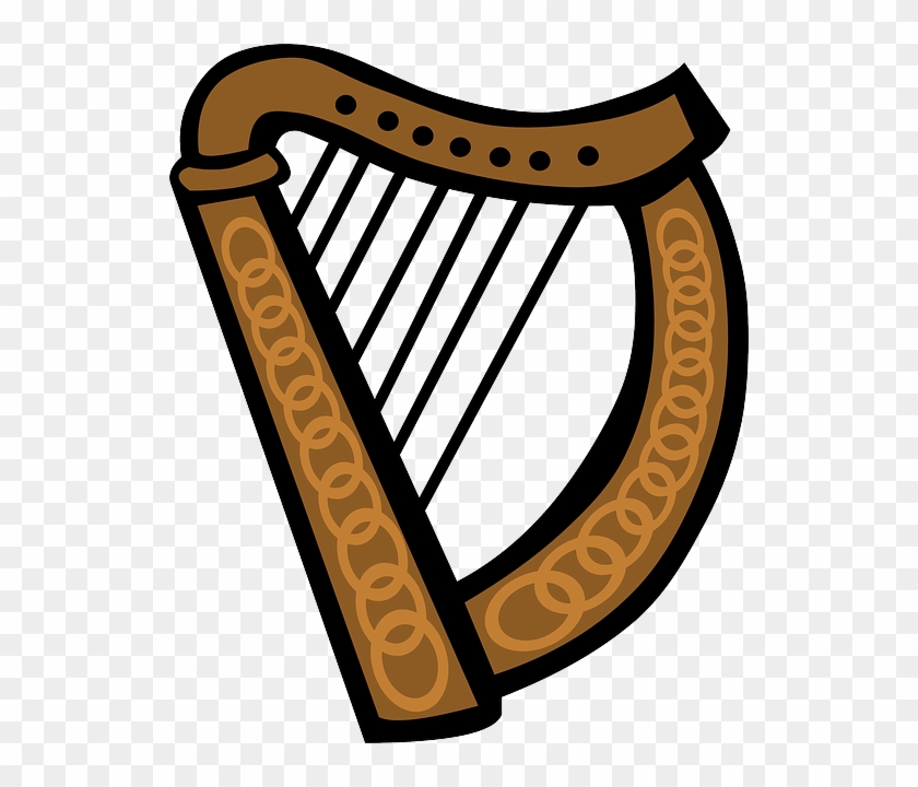 Equipment Music, Celtic, Simple, Cartoon, Harp, Irish, - Love Symbols #813184