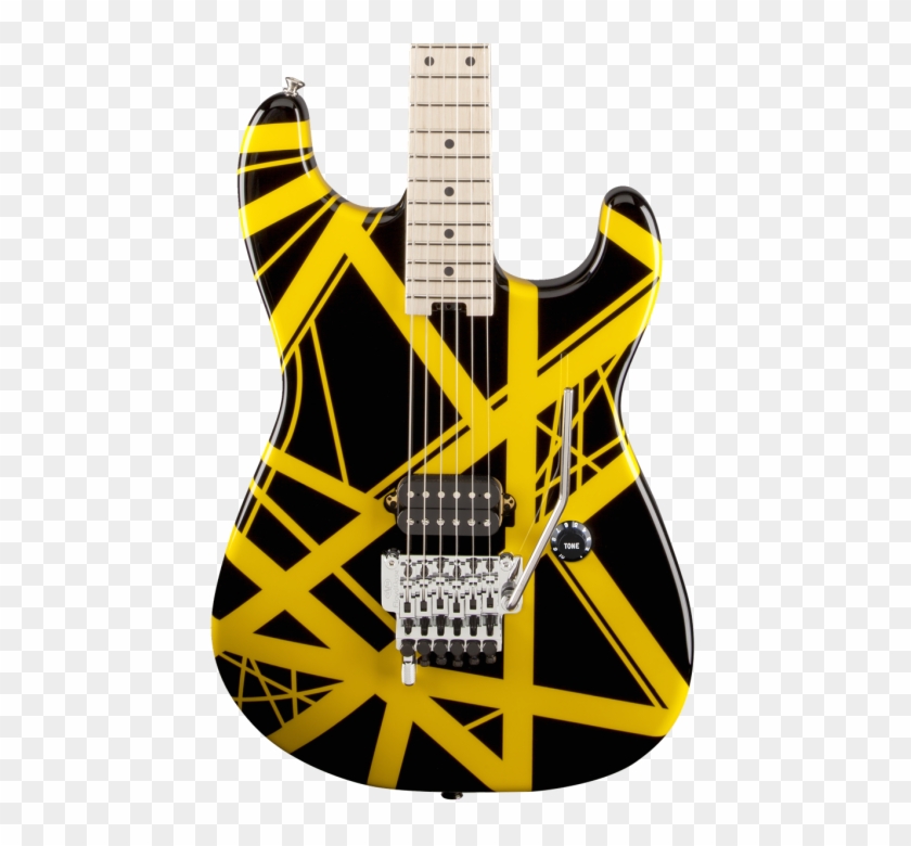 Back To List - Evh Striped Series Electric Guitar Black With Yellow #813208