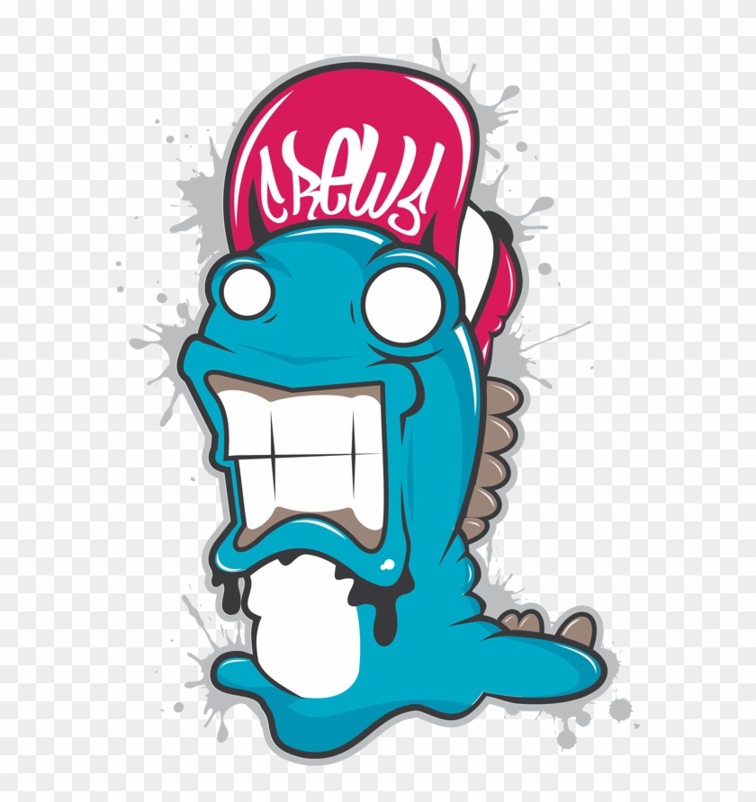 Monster Fish For Crew Five Apparel By Jason Arroyo - Graffiti Monster Png #813338