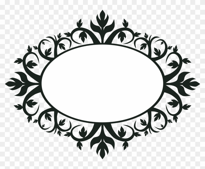 Oval Shape Clip Art Frames - Oval Ornament #813358
