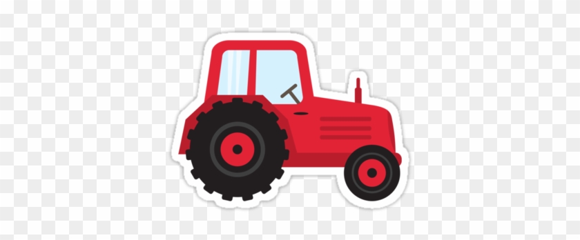 Elegant Tractor Cartoon Images Red Tractor Sticker - Tractor Cartoon #813429