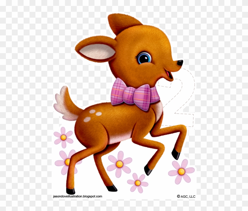 Deer 2 Year Old Birthday Card - Cartoon #813449