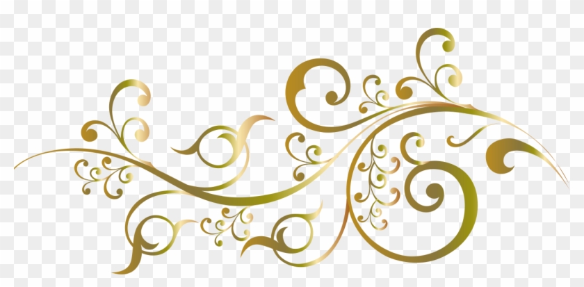 Wedding Invitation Flower Floral Design - Gold Design For Invitation Png #813789