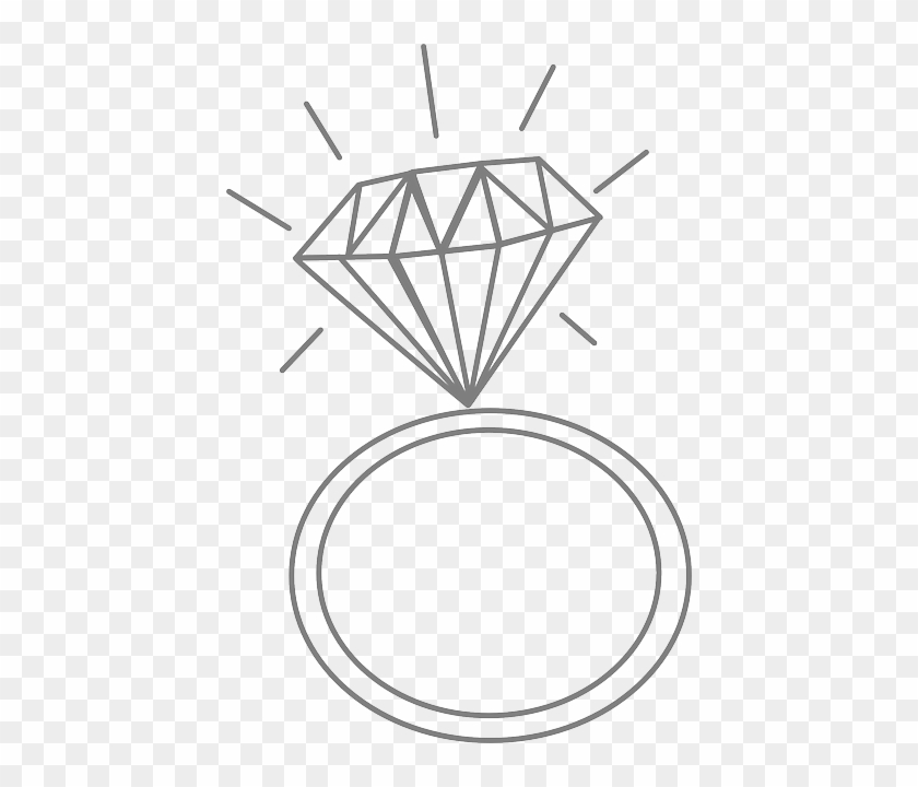 Wedding Ring Diamond Romance Â - Engagement Clip Art #813851