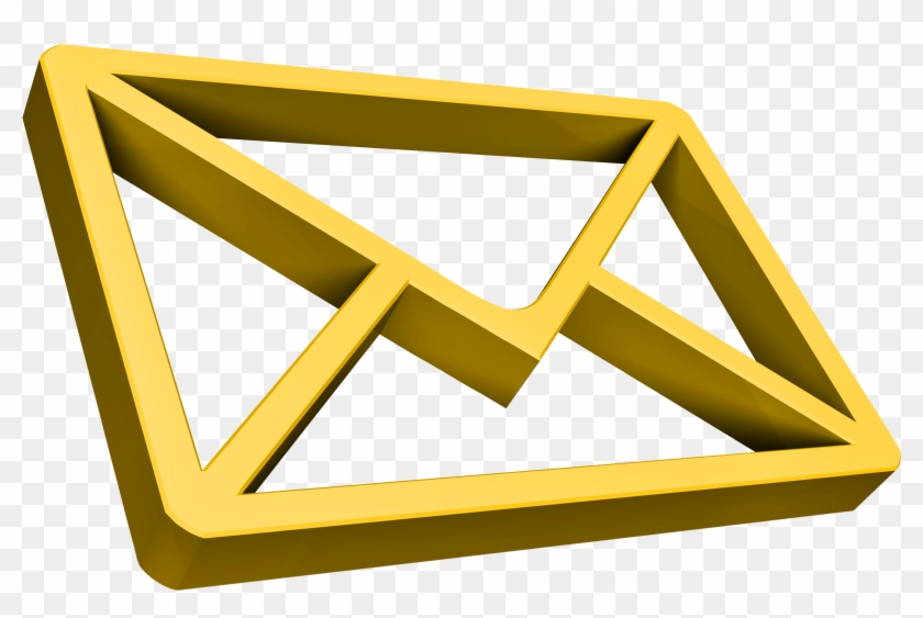 Gold Phone Email Web Icon - Gold Email Png #813909