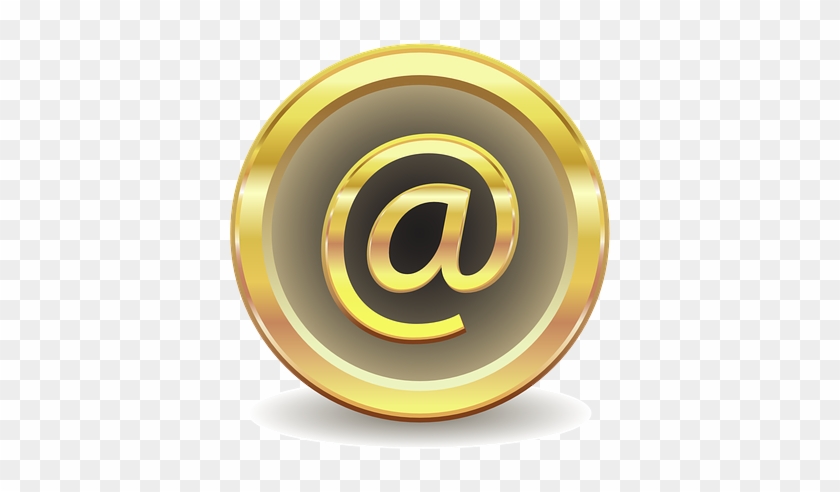 E Mail, Message, Gold, Gradient, Characters, Icon, - Gold Email Icon Png #813936