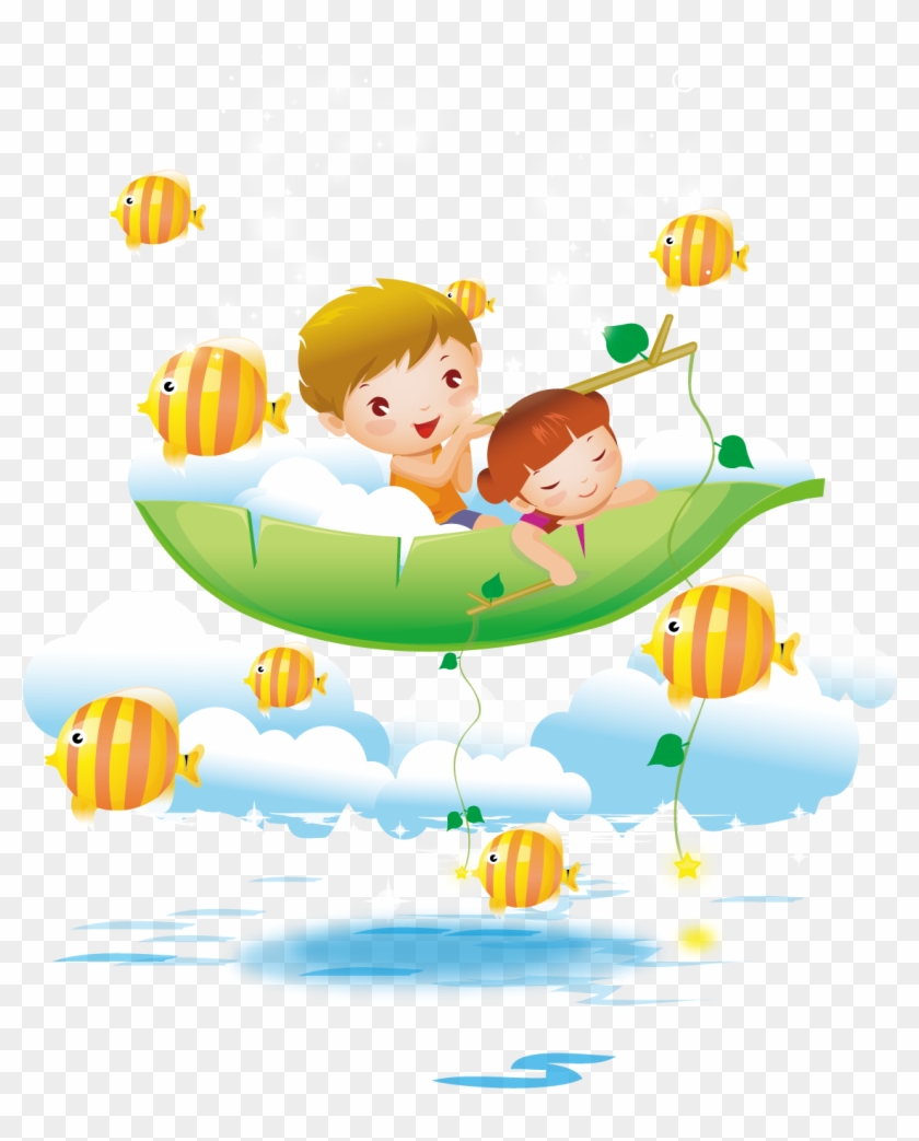 Children Vector Illustration Material Sea Boat - Children Vector Illustration Material Sea Boat #814023