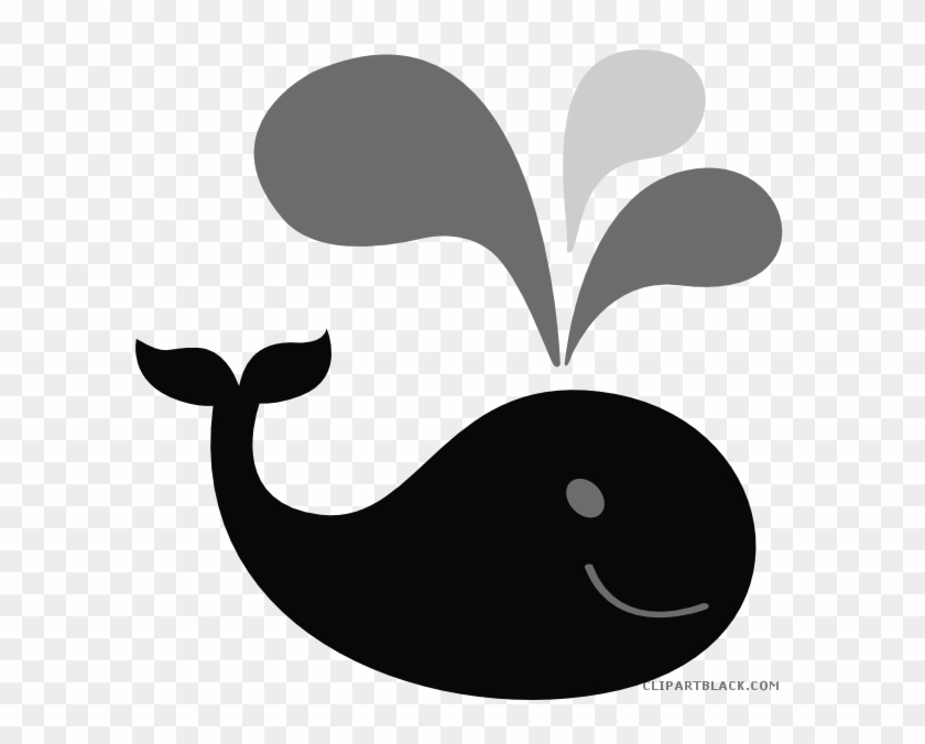 Baby Whale Animal Free Black White Clipart Images Clipartblack - Clip Art #814030