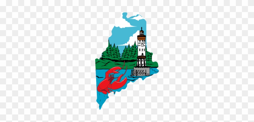 Maine State Decal - Illustration #814077