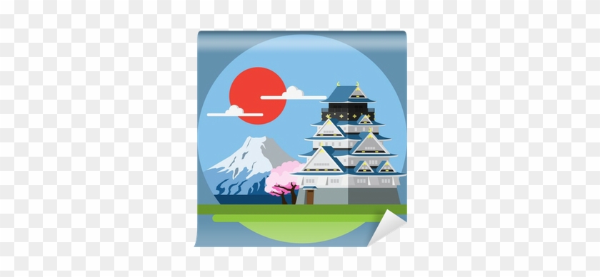 Japanese Castle Flat Design #814080