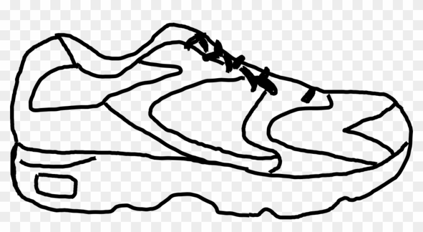Track Running Shoes Outline - Running Shoe Clip Art #814104