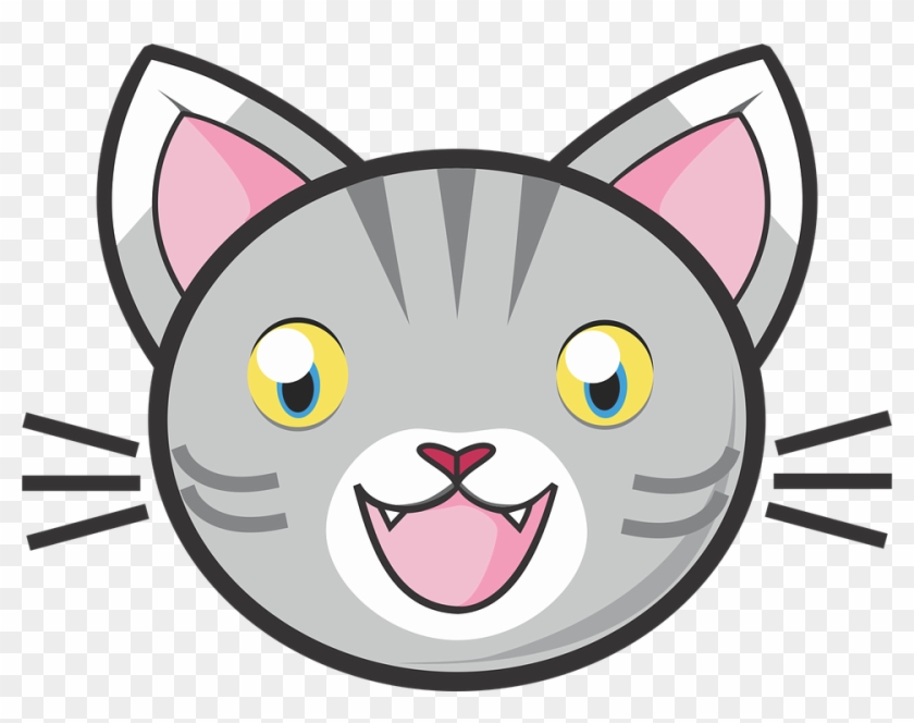 Cat Present Cliparts 24, Buy Clip Art - Cat Face Cartoon Png #814239