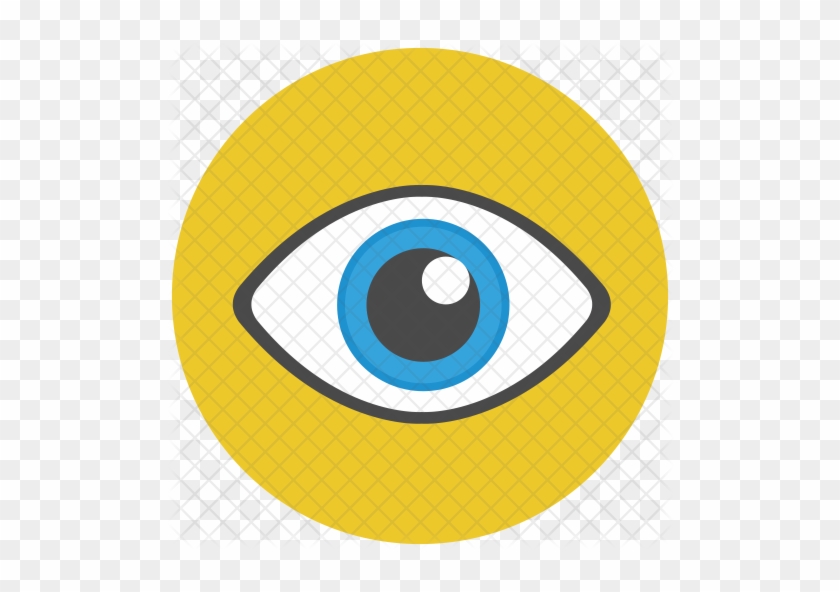 Vision Icon - Eye Flat Design Png #814442